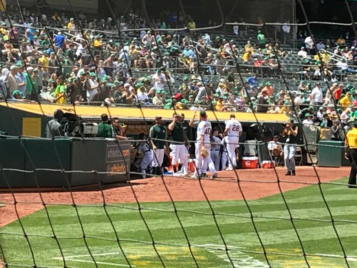 Bassitt welcomed to dugout